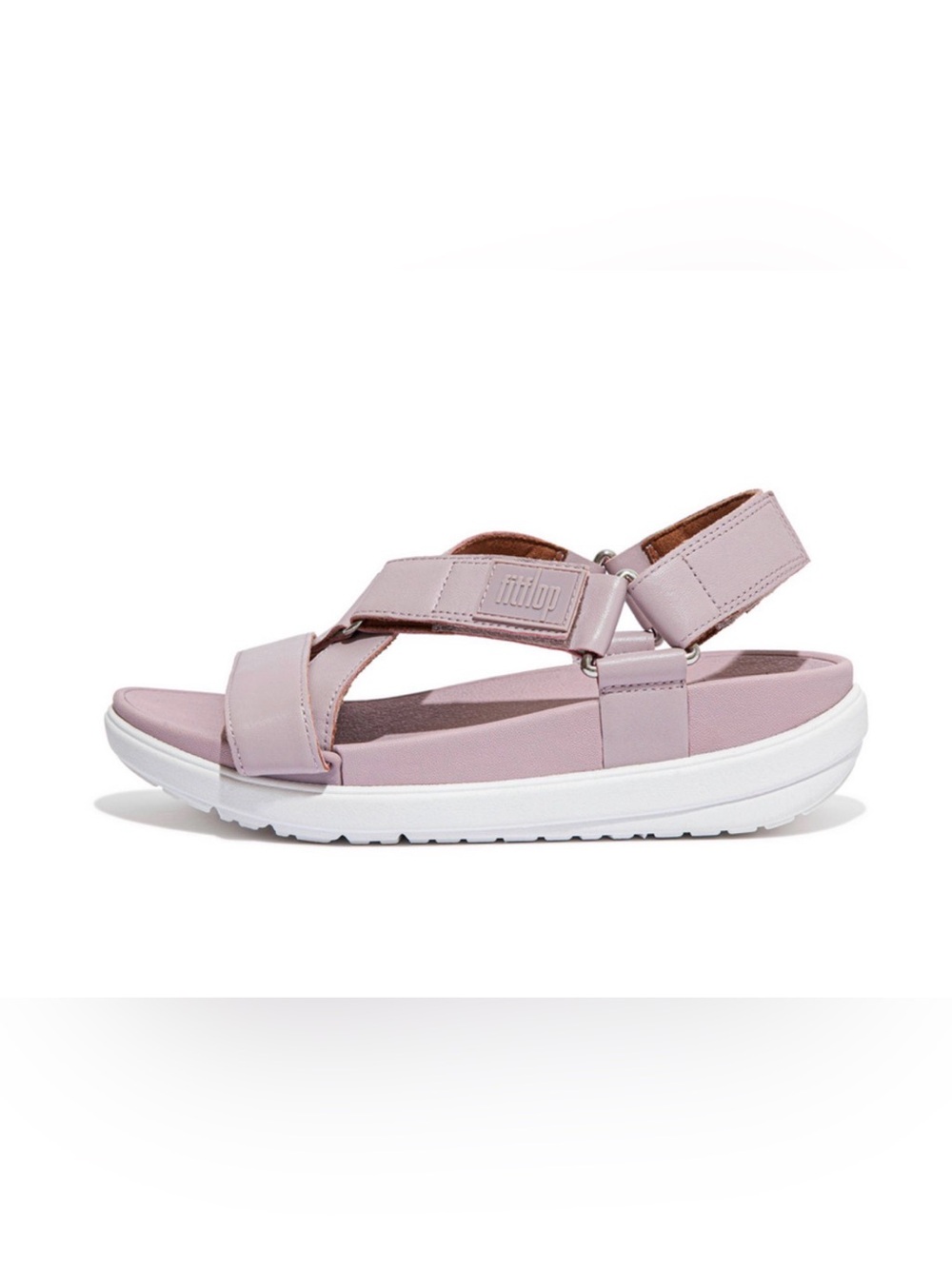 NEW FITFLOP SOFT LILAC LOOSH LEATHER CROSS STRAP SANDALS SHOES SIZE 11